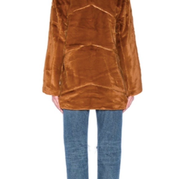 NWT PUMPKIN SPICE FUR COAT BY MINKPINK - Picture 7 of 8
